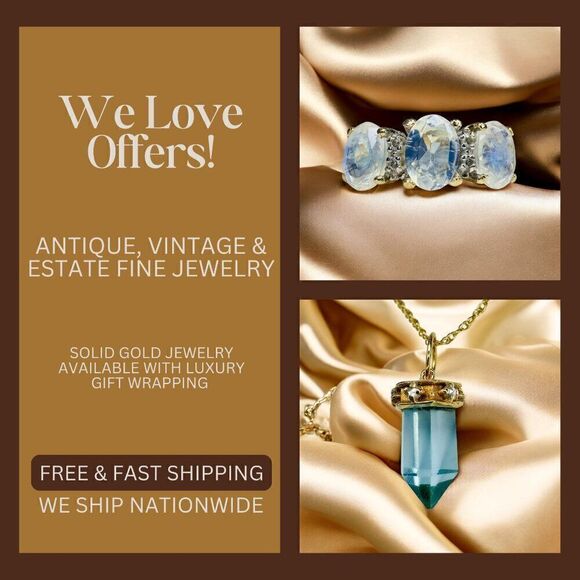 Vintage Estate & Antique Fine Jewelry Sale! Solid Gold 10k 14k 18k Fast Shipping - Picture 2 of 2